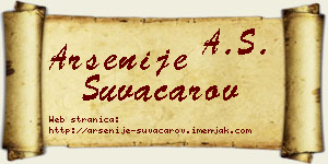 Arsenije Suvačarov vizit kartica